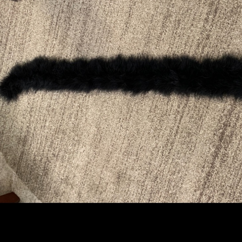 100% fur- Scarf-Fur- 100% ostrich feathers, plumes, stole, boa, collar, black - Picture 4 of 11